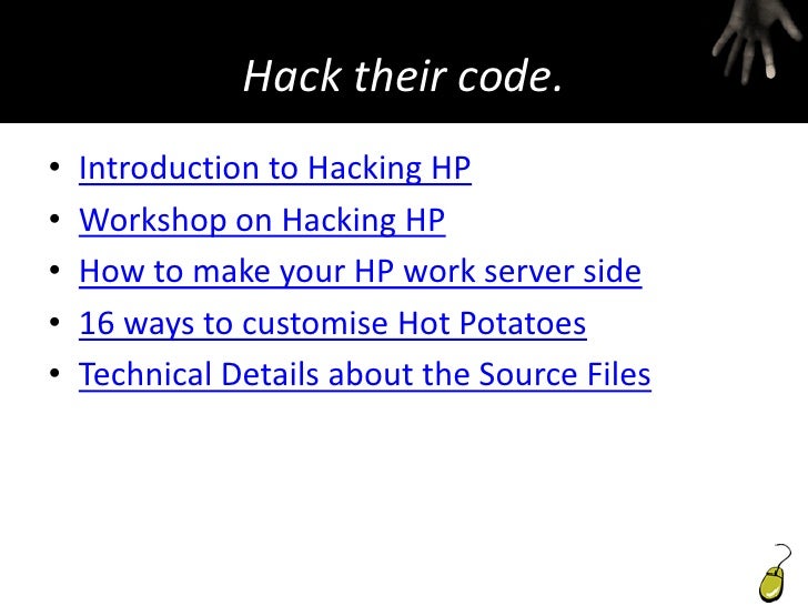 Hacking Hot Potatoes The Cookbook Pdf